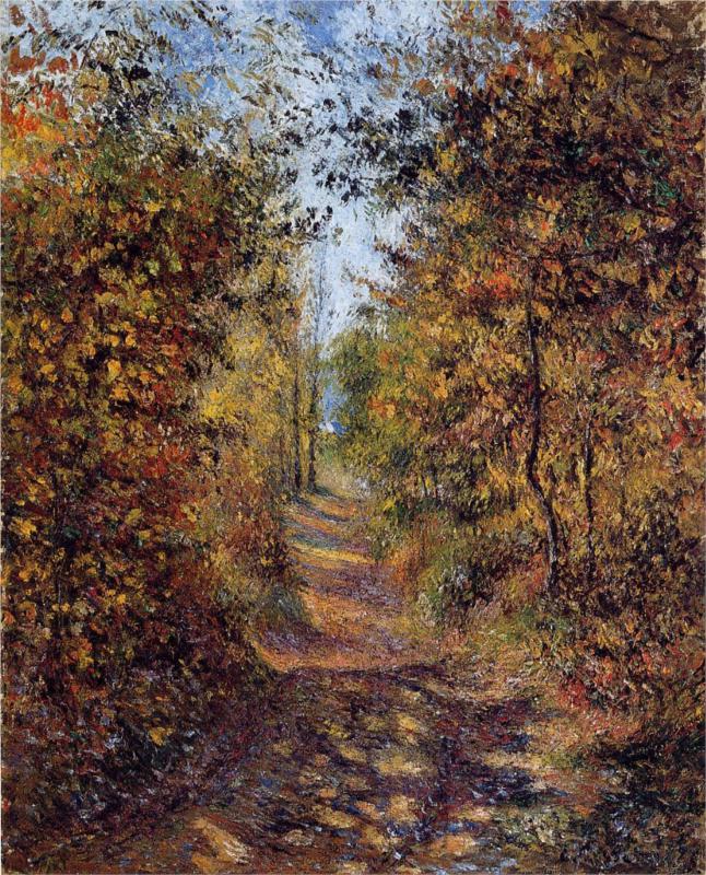 A Path in the Woods, Pontoise - Camille Pissarro Paintings
